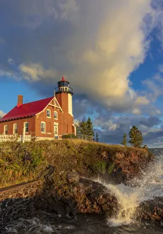 Lake Superior Prints: Historic Eagle Harbor Lighthouse n the Upper Peninsula of Michigan, USA