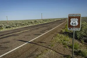 Images Dated 23rd April 2015: Historic Old Route 66 passed through Petrified Forest National Park, AZ