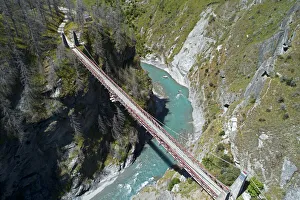 Images Dated 12th September 2019: Historic Skippers Suspension Bridge (1901), above Shotover River, Skippers Canyon