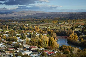 Golden Prints: Historic township of Clyde in autumn, Central Otago, South Island, New Zealand