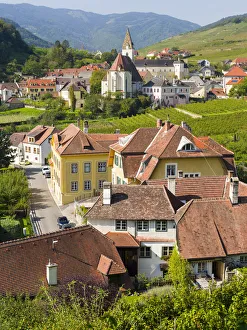 Images Dated 2021 April: Historic village Spitz located in wine-growing area, UNESCO World Heritage Site
