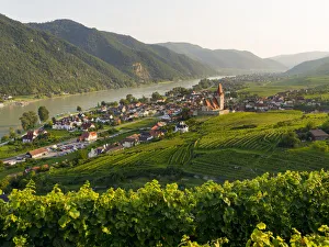 Images Dated 30th April 2021: Historic village Weissenkirchen located in wine-growing area, UNESCO World Heritage Site