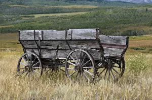 Historic wooden carriage, Alberta, Canada