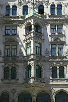 Historical building by the street, Vienna, Austria