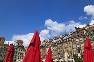 Historical buildings in Market Square, old town, Warsaw, Poland
