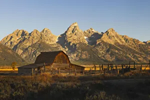 Historical Moulton barn at sunrise, Grand Teton National Park, Wyoming
