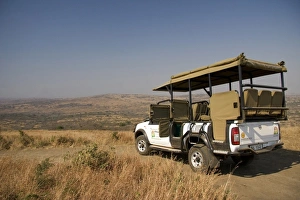 Hluhluwe Prints: hluhluwe, kwazulu-natal, durban, south africa. a typical safari vehicle