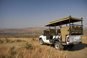 hluhluwe, kwazulu-natal, durban, south africa. a typical safari vehicle