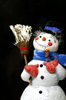 Images Dated 17th December 2006: Holiday Still Life, Simpich Caracter Doll Burr Tholomew the Snowman. Property Released