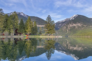 Images Dated 11th May 2012: Holland Lake Lodge on Holland Lake in the Lolo National Forest, Montana, USA