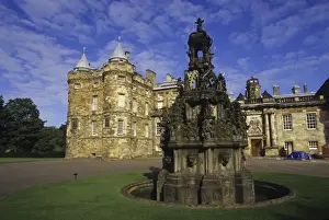 Royal Family Prints: Holyroodhouse Palace, at the end of the Royal Mile opposite Edinburgh Castle, in