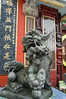 Images Dated 6th April 2009: Hong Kong, Hong Kong Island. Goddess of Mercy temple at Repulse Bay. Dragon statue