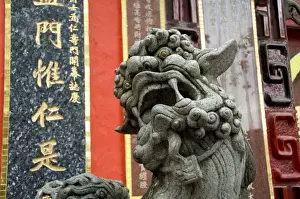 Images Dated 6th April 2009: Hong Kong, Hong Kong Island. Goddess of Mercy temple at Repulse Bay. Dragon statue