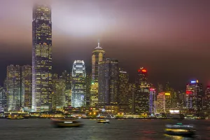 Hong Kong Island skyline and Victoria Harbour, Hong Kong, China