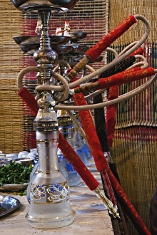 Images Dated 27th January 2006: Hookah Pipe in restaurant, Cairo, Egypt