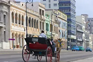 Images Dated 3rd December 2012: Horse carriage on the street, Havana, UNESCO World Heritage site, Cuba