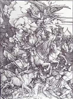 Engraving Prints: Four Horsemen of the Apocalypse by Durer GERMANY Copyright: aACollectionLtd