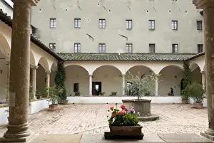 Cloister Prints: Hotel Relais Il Chiostro, Franciscan monastery with a cloister, Pienza, UNESCO World