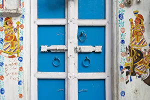 House painted blue, Udaipur, Rajasthan, India