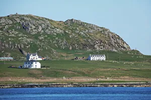 Great Britain Prints: Houses on Iona, just off Isle of Mull, Scotland, United Kingdom
