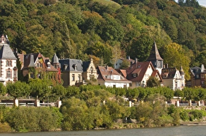 Images Dated 6th October 2010: Houses on the north side of Neckar River, Heidelberg, Germany