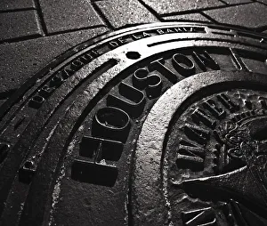 Skyline Prints: Houston, Texas manhole cover