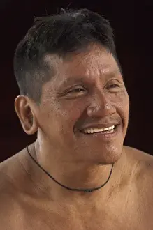 Huaorani Indian in Coca (San Francisco de Orellana) Town. From Bameno Community