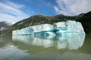 Aquamarine Prints: Huge iceberg slowly melts in Shakes Lake