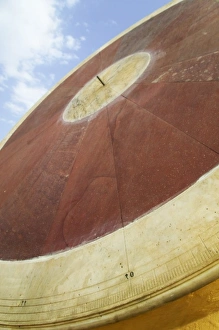 Jantar Mantar Prints: Huge sundial at Jantar Mantar, the Observatory, Jaipur, Rajasthan, India
