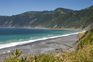 Humboldt County California. Black Sand Beach along the Lost Coast