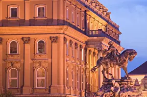 Hungarian Prints: HUNGARY-Budapest: Buda / Castle Hill- Hungarian National Gallery / Evening