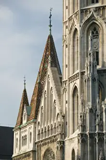 Images Dated 11th May 2004: HUNGARY-Budapest: Buda / Castle Hill - Matthais Church (b. 1896) Detail