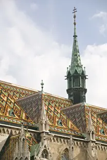Images Dated 14th May 2004: HUNGARY-Budapest: Castle Hill: Roof Detail / Matthais Church