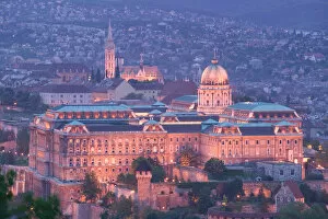 Images Dated 13th May 2004: HUNGARY-Budapest: Evening View of Castle Hill from Gellert Hill