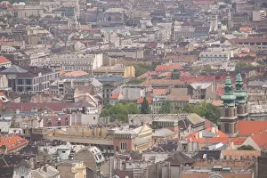 Pest Prints: HUNGARY-Budapest: Gellert Hill- View of Budapest (Pest)