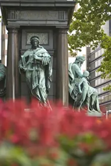 Hungarian Prints: HUNGARY, Budapest. Statue of Ferenc DeA'k in Roosevelt Square. (RF)