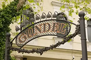 Residential Housing Prints: HUNGARY-Budapest: Varosliget / City Park- Sign for Gundel Most famous
