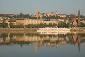 Castle Hill Prints: HUNGARY-Budapest: View of Castle Hill (Buda) & Danube River / Morning