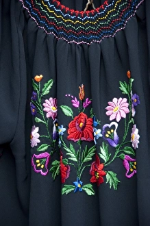 Images Dated 14th September 2009: Hungary, capital city of Budapest. Buda, Castle Hill, typical embroidered Hungarian blouse