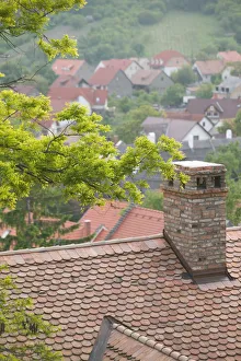 Images Dated 18th May 2004: HUNGARY-Lake Balaton Region-TIHANY: Tihany Village Rooftops