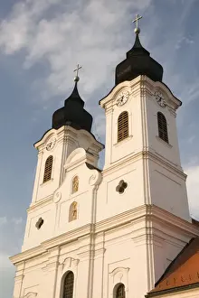 Church Tower Prints: HUNGARY-Lake Balaton Region-TIHANY: The Abbey Church (b. 1754)