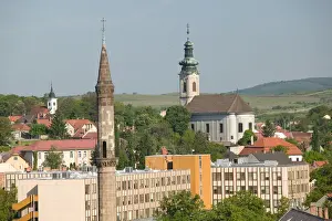 HUNGARY-Northern Uplands- EGER: View of town Muslim Minaret