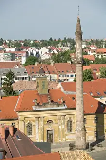 Northern Uplands Prints: HUNGARY-Northern Uplands- EGER: View of town Muslim Minaret