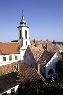 Szentendre Prints: Hungary small town skyline with roofs in Szentendre