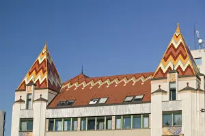 HUNGARY-Southern Transdanubia-PECS: Neo Art Nouveau Style Office Building Detail