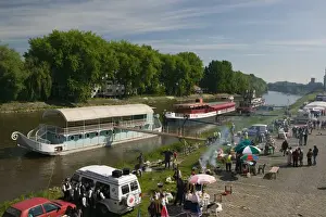 HUNGARY-WESTERN TRANSDANUBIA-Gyor: Sunday Spring Fair / Mosoni-Danube Riverfront