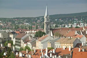 Images Dated 8th May 2004: HUNGARY-WESTERN TRANSDANUBIA-Sopron: Town View / Morning Medieval Town on Austrian