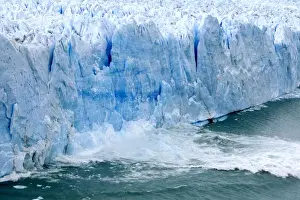 Frozen Prints: Ice breaking off the face of the Perito Moreno Glacier located in the Los Glaciares