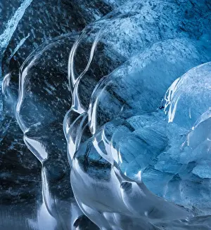 Images Dated 21st February 2015: Ice cave in the glacier Breidamerkurjoekull in Vatnajoekull National Park. europe
