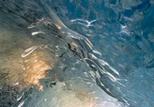 Emerald Prints: Ice cave in the glacier Breidamerkurjoekull in Vatnajoekull National Park